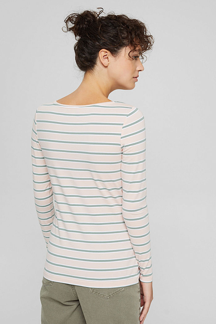 Long sleeve top with stripes, organic cotton, PASTEL PINK, detail image number 3