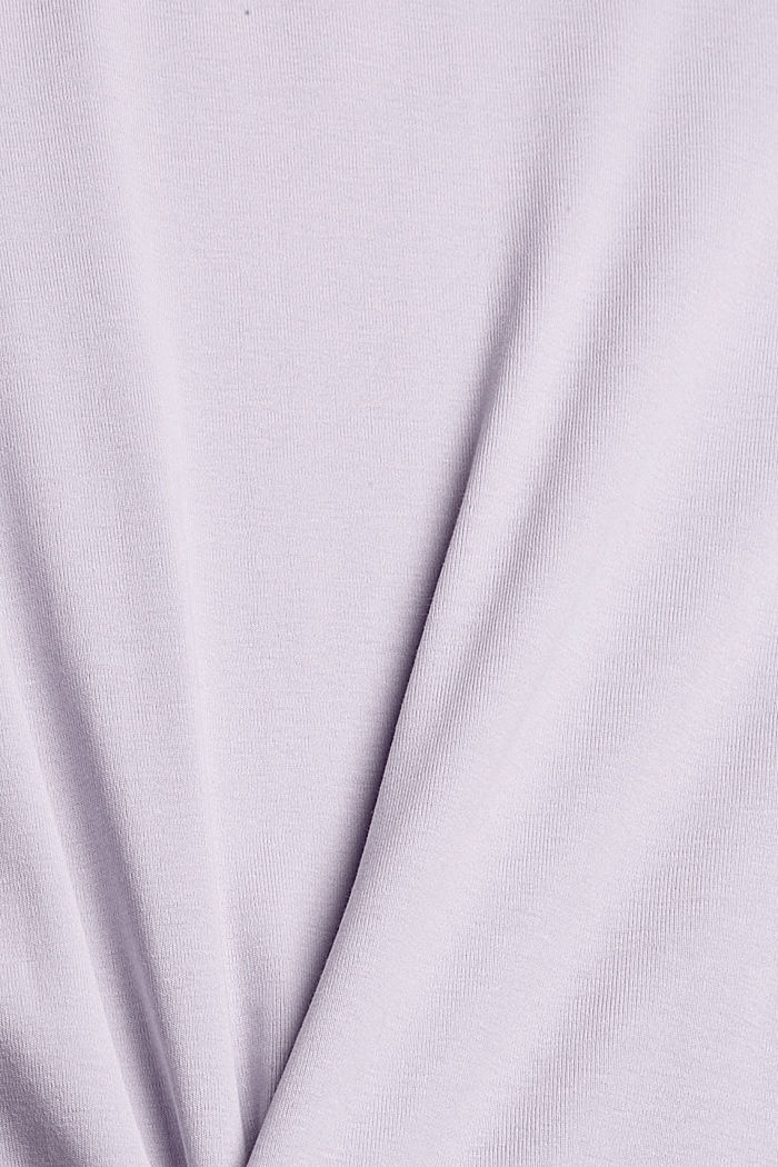 Basic long sleeve top in organic cotton, LILAC, detail image number 4