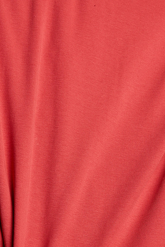 Basic long sleeve top in organic cotton, RED, detail image number 4