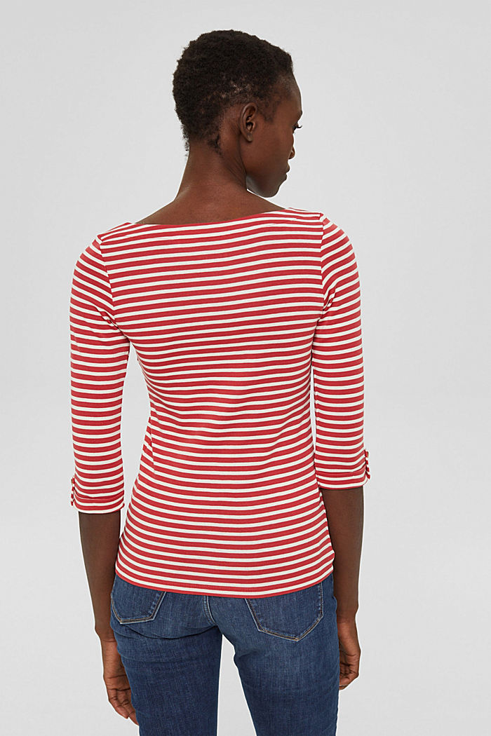 Organic cotton top with 3/4-length sleeves, RED, detail image number 3