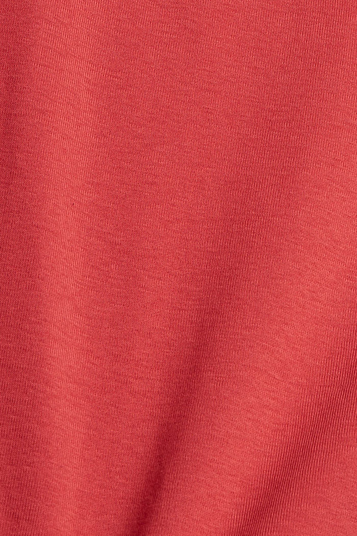 Basic long sleeve top made of 100% organic cotton, RED, detail image number 4
