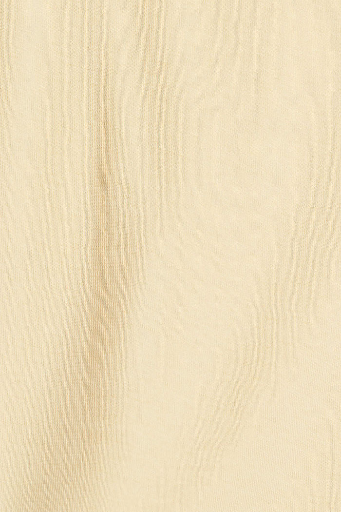 Basic long sleeve top made of 100% organic cotton, PASTEL YELLOW, detail image number 4