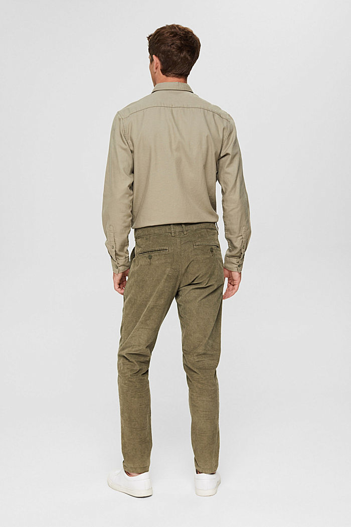 EarthColors® corduroy trousers made of organic cotton, DARK KHAKI, detail image number 3