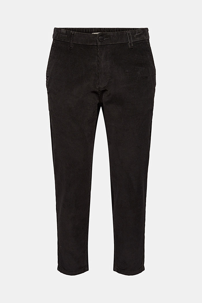 Corduroy trousers made of 100% organic cotton, ANTHRACITE, overview
