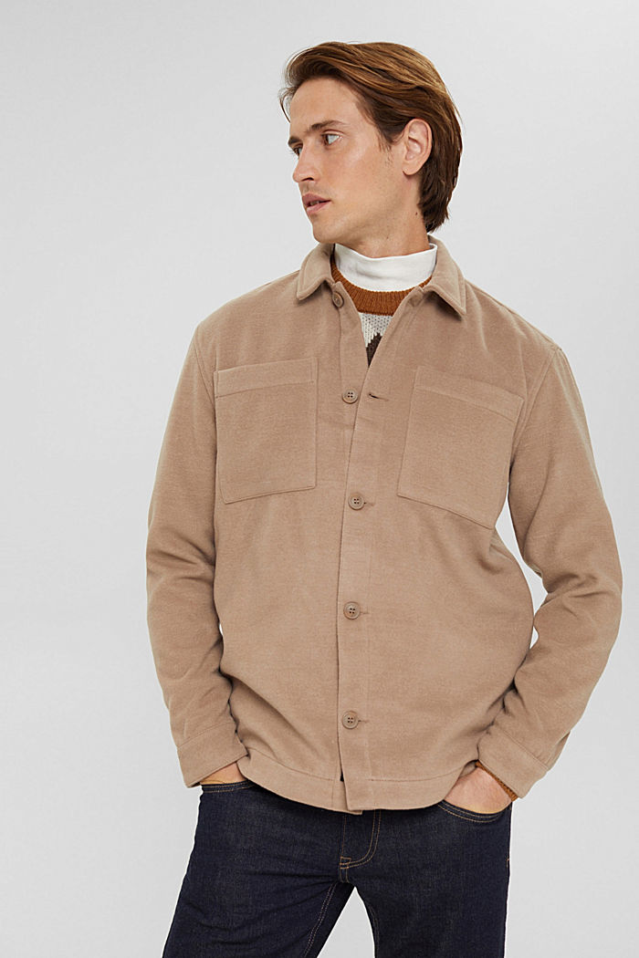 Weiche Hemdjacke mit Taschen, CAMEL, detail image number 0