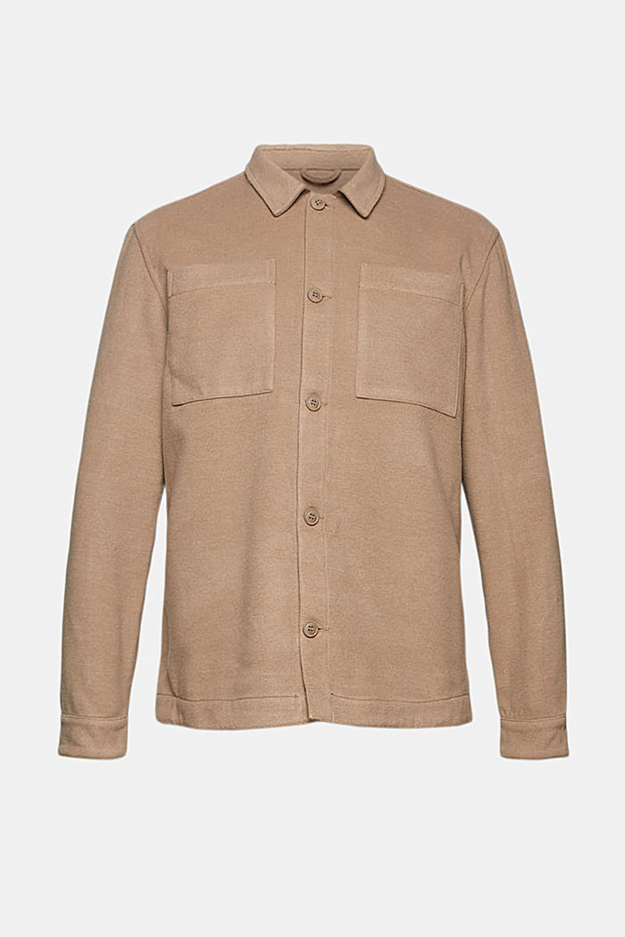 Soft shirt jacket with pockets