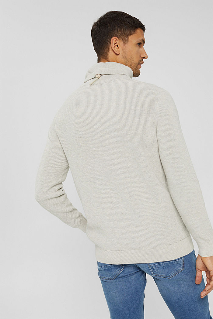 Pullover mit Tunnelzug, Organic Cotton, OFF WHITE, detail image number 3