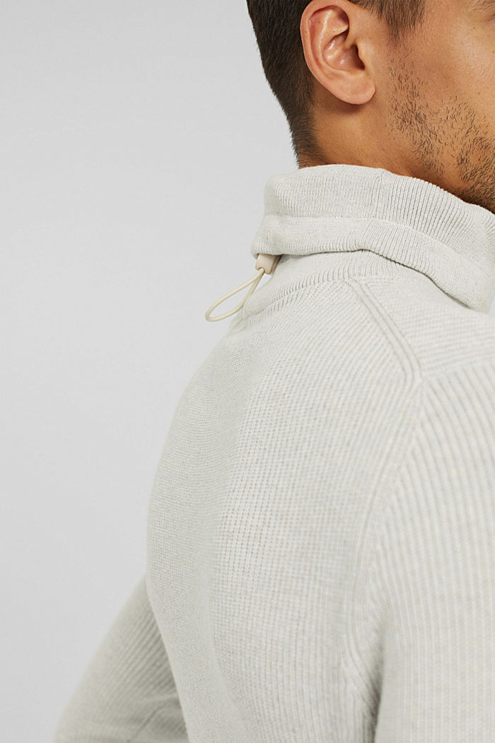 Pullover mit Tunnelzug, Organic Cotton, OFF WHITE, detail image number 2