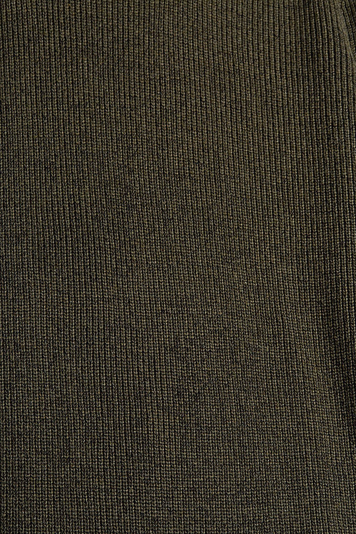 Pullover mit Tunnelzug, Organic Cotton, DARK KHAKI, detail image number 4
