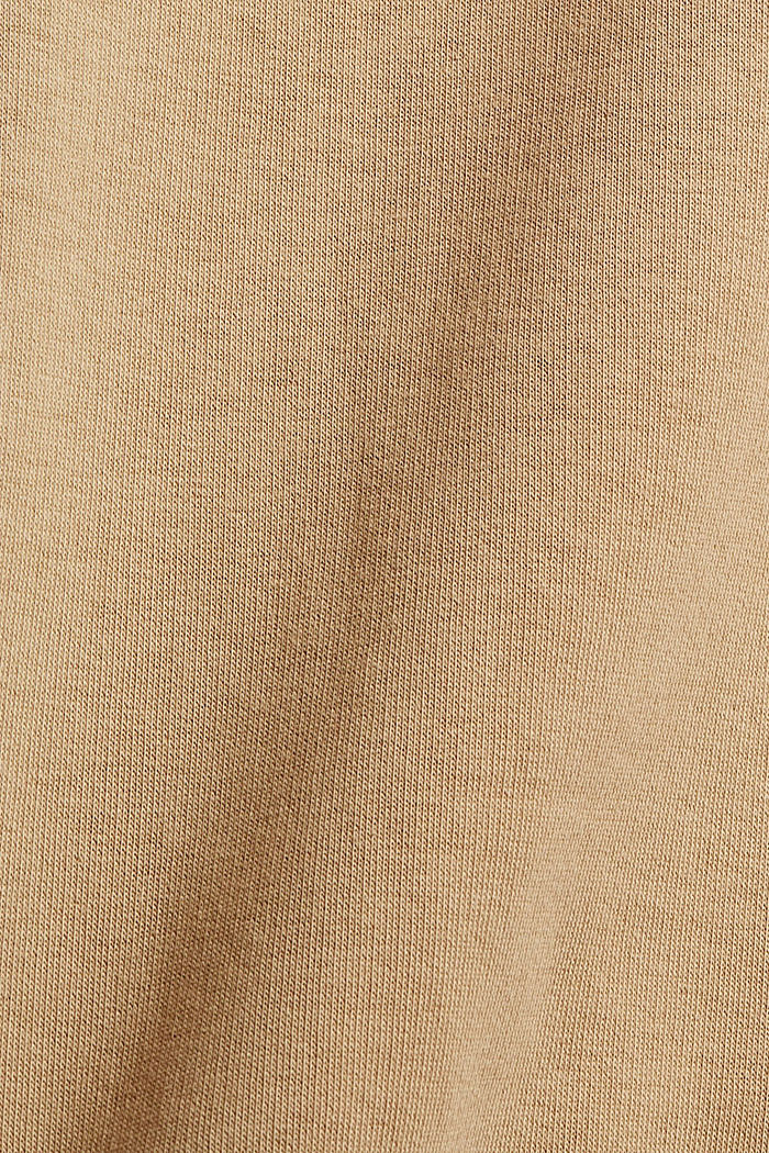 Gerecycled: sweathoodie met borduursels, BEIGE, detail image number 4