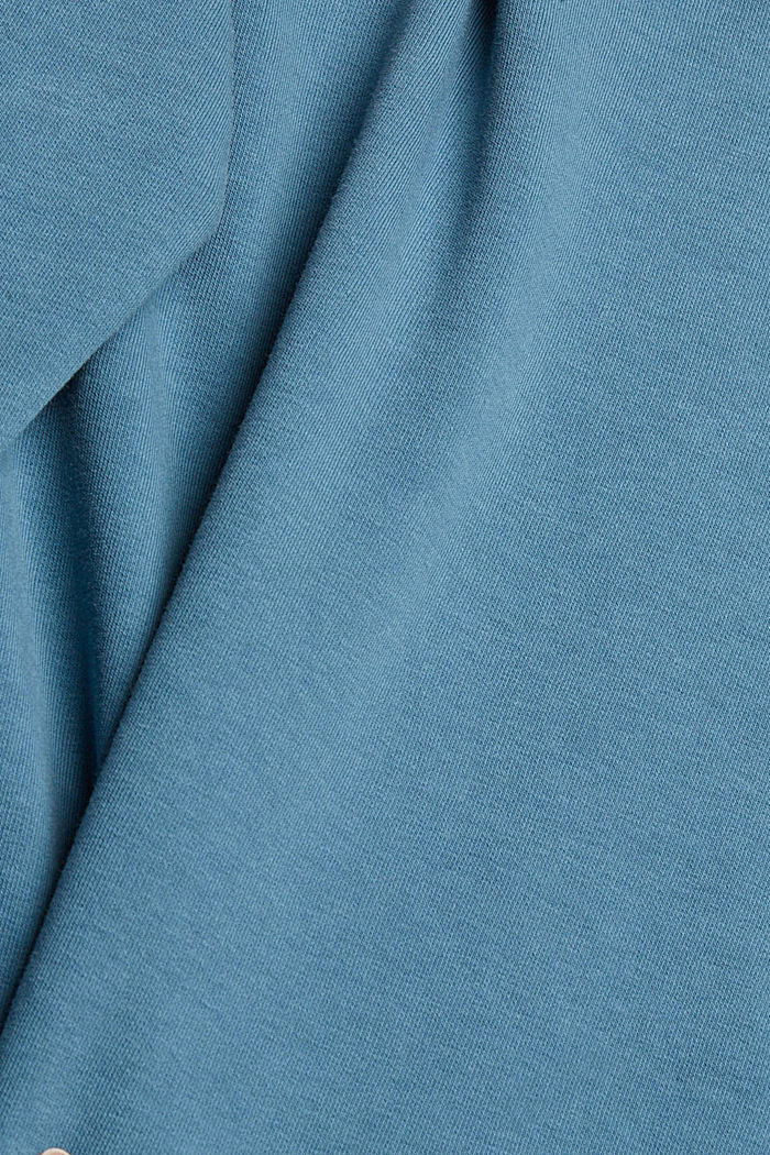 Gerecycled: sweatshirt met borstzak, PETROL BLUE, detail image number 4