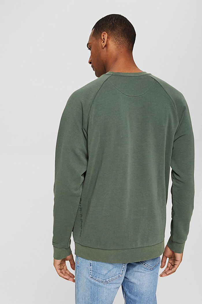 Gerecycled: sweatshirt met borstzak, TEAL BLUE, detail image number 3