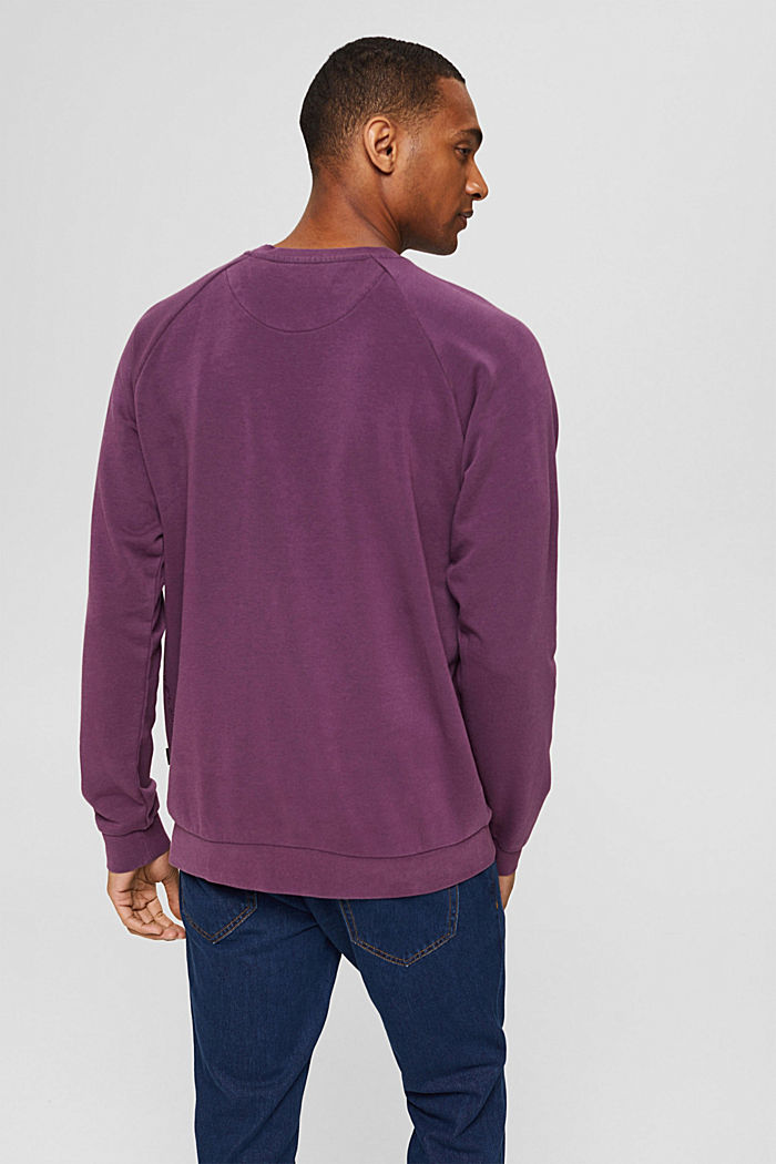Gerecycled: sweatshirt met borstzak, BORDEAUX RED, detail image number 3