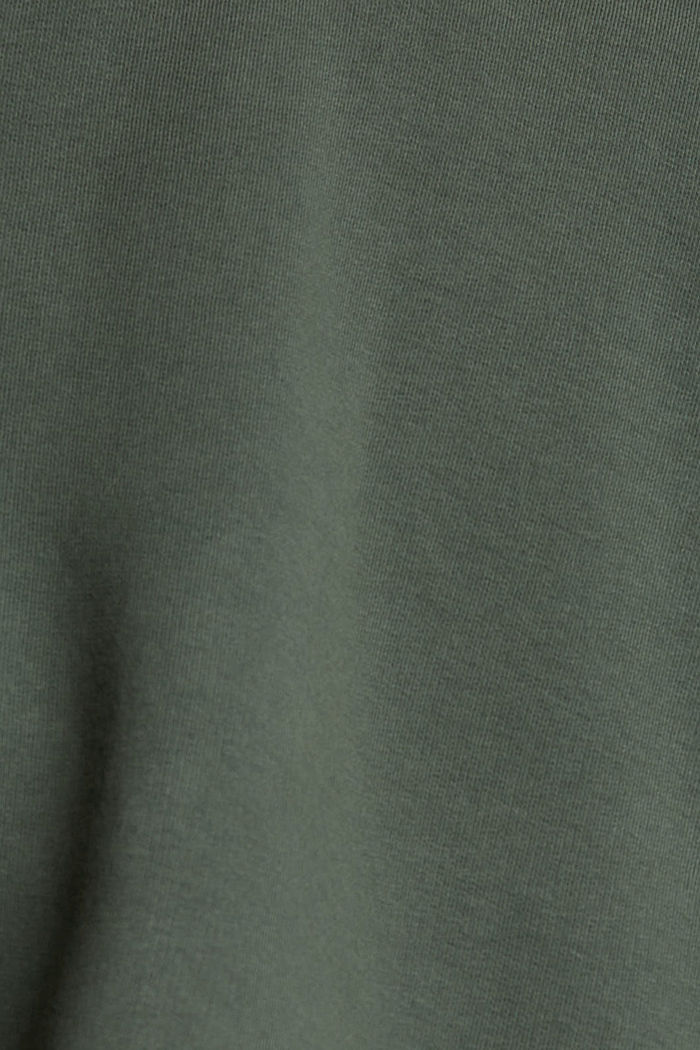 Gerecycled: hoodie met geborduurde tekst, TEAL GREEN, detail image number 4