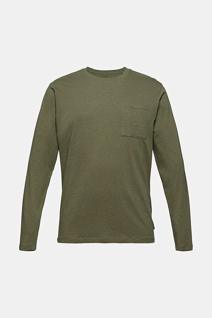 Long sleeve jersey top in 100% cotton