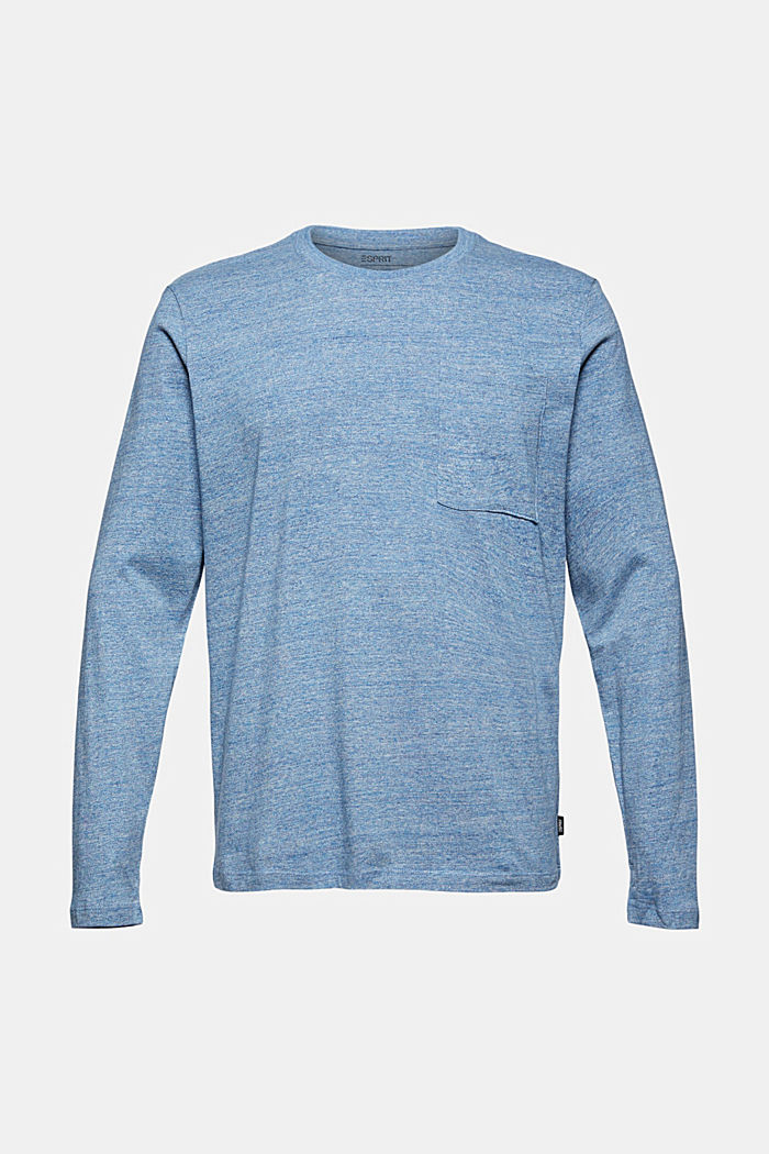 Jersey-Longsleeve aus 100% Baumwolle, BLUE, detail image number 6
