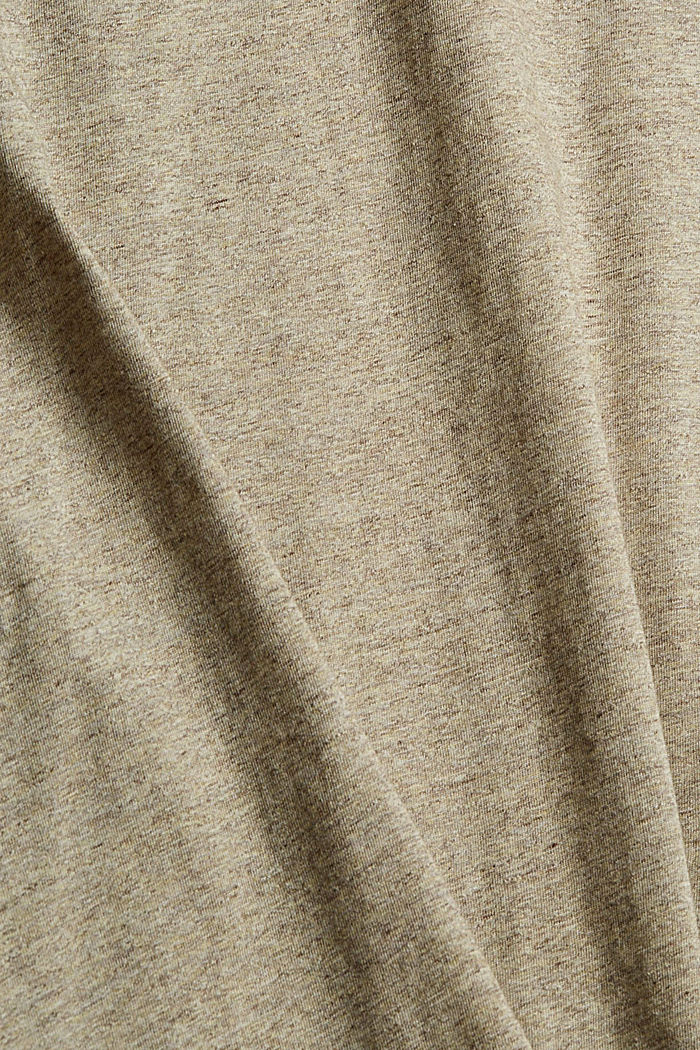 T-shirt à manches longues en jersey à boutons, BEIGE, detail image number 4