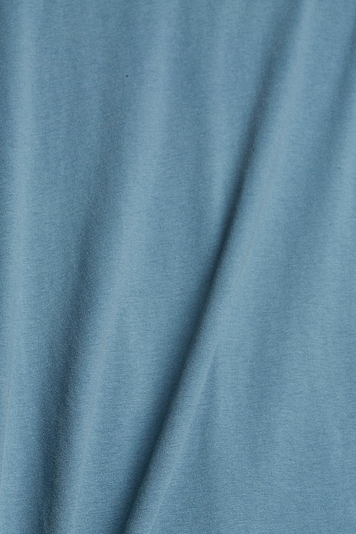 T-shirt en jersey à broderie, coton biologique, PETROL BLUE, detail image number 4