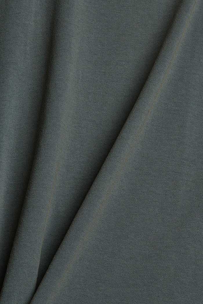 Jersey T-shirt met borduursel, biologisch katoen, TEAL BLUE, detail image number 5