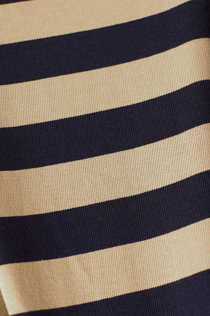 Gestreept jersey T-shirt van katoen, BEIGE, detail image number 4