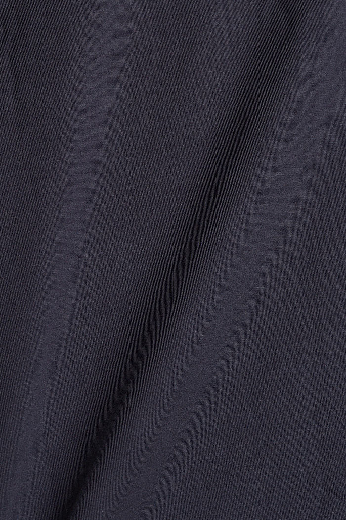 Haut à manches longues en jersey de coton, NAVY, detail image number 4