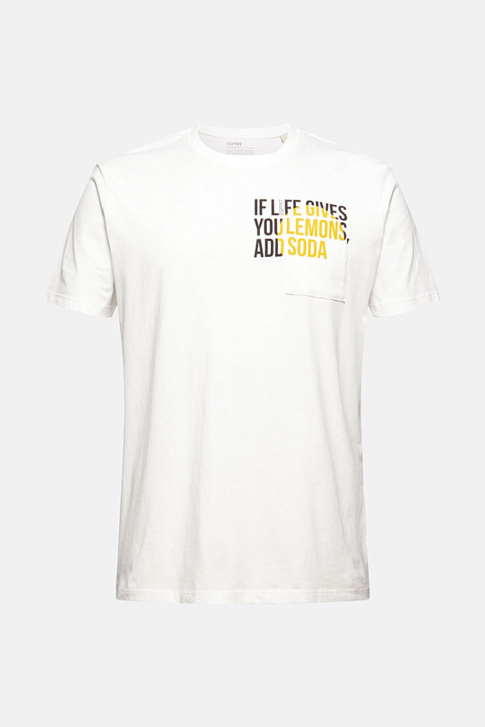 Jersey T-shirt with a statement print, organic cotton