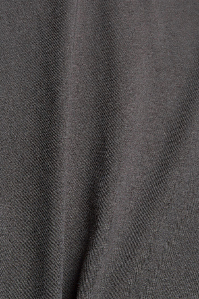 Camiseta de jersey con detalle de capas, DARK GREY, detail image number 4
