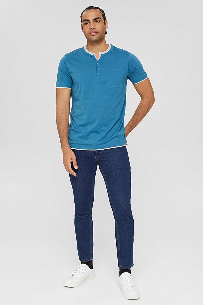 T-shirt en jersey à détails superposés, PETROL BLUE, detail image number 5