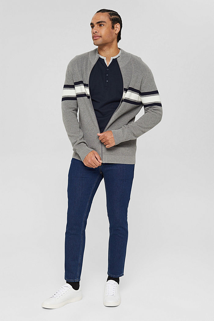 Long sleeve jersey T-shirt in a layered look