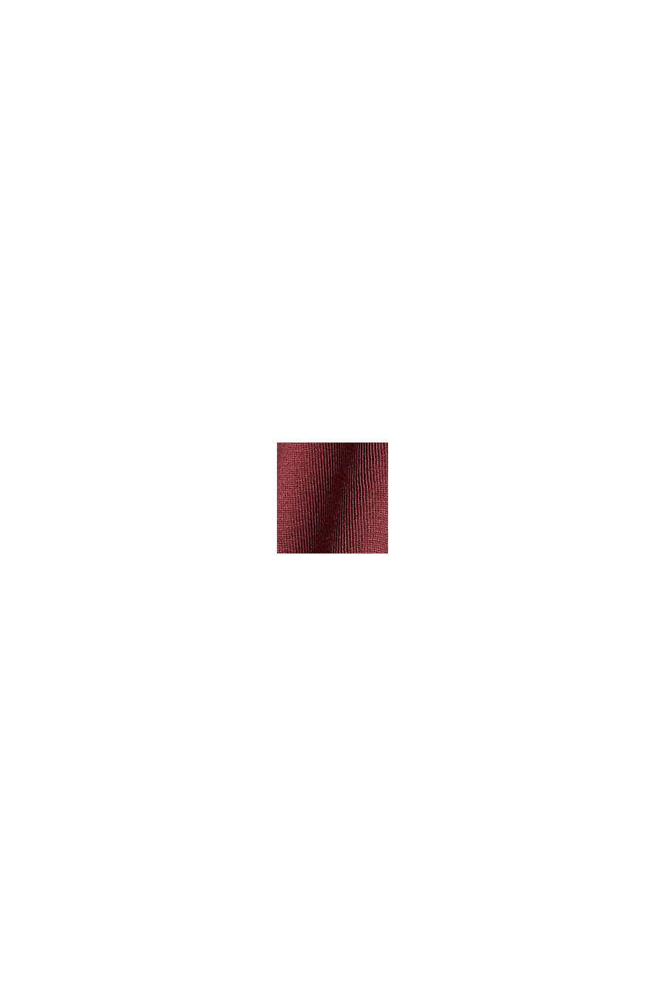 Jersey longsleeve in een laagjeslook, BORDEAUX RED, swatch