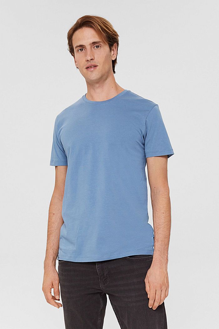 Jersey T-shirt van katoen, BLUE, detail image number 0