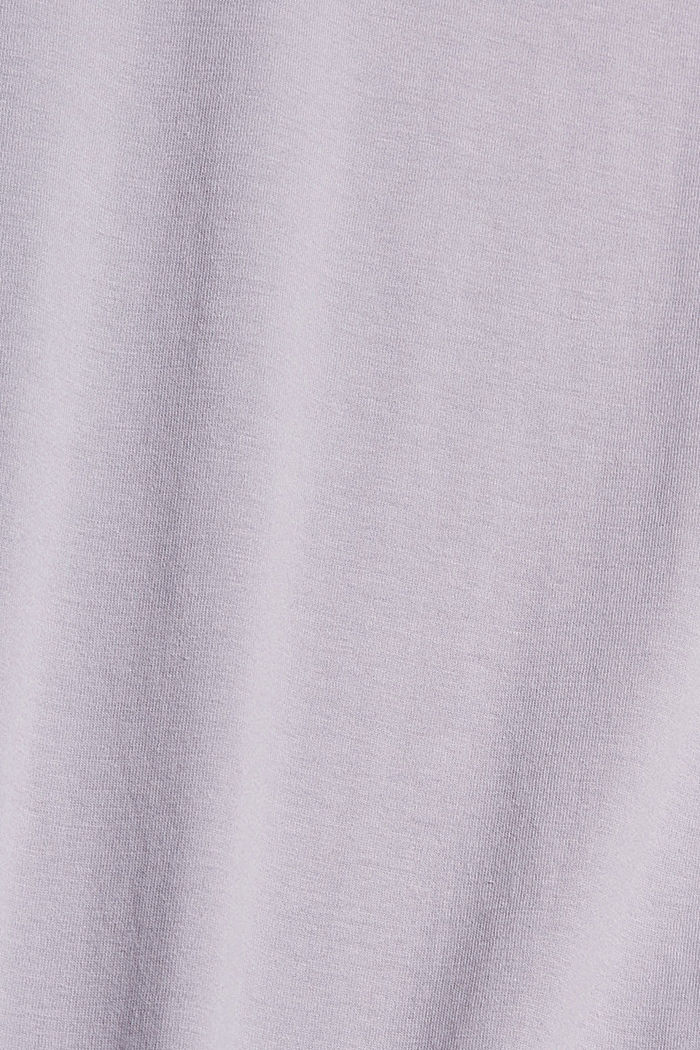 Jersey-T-Shirt mit V-Ausschnitt, MAUVE, detail image number 4