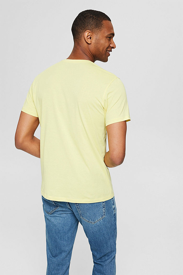 Jersey V-neck T-shirt, YELLOW, detail image number 3