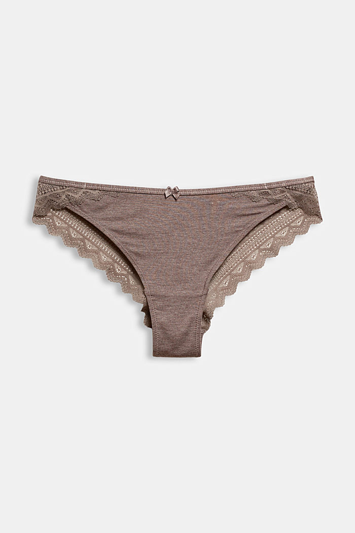 Hipster briefs in blended modal with lace
