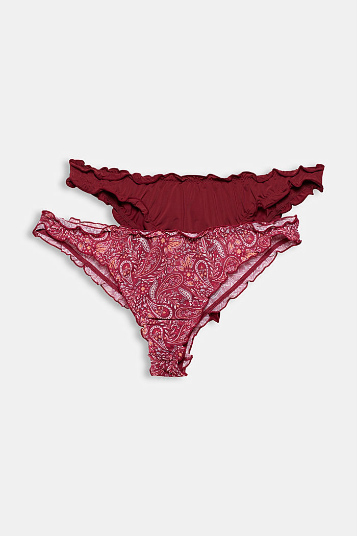 Recycled: double pack of frilled briefs