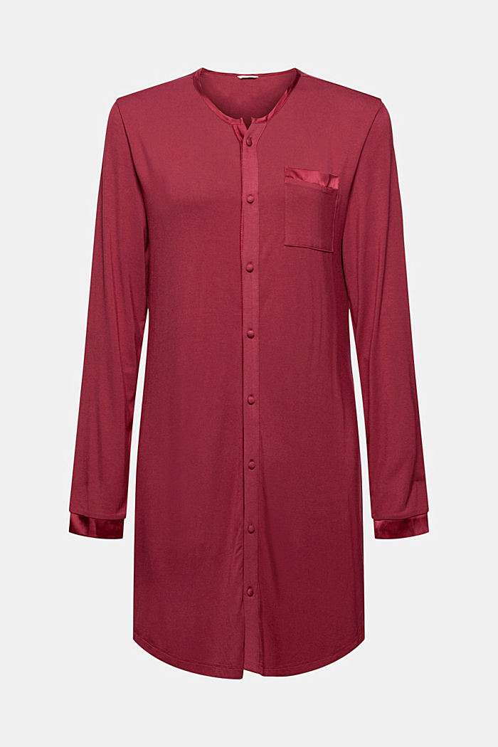 Jersey-Nachthemd aus LENZING™ ECOVERO™, DARK RED, detail image number 5