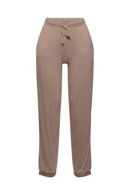 ESPRIT Pantalon de pyjama orné de satin, LENZING™ ECOVERO™