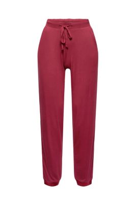 ESPRIT Pantalon de pyjama orné de satin, LENZING™ ECOVERO™