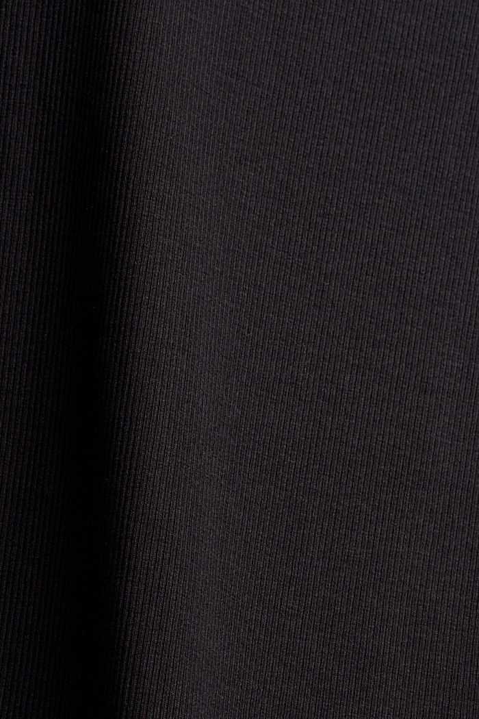 Gerippter Pyjama aus Baumwoll-Jersey, BLACK, detail image number 4