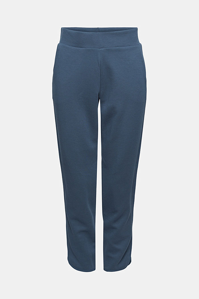 Tracksuit bottoms made of organic blended cotton, NAVY, detail image number 7