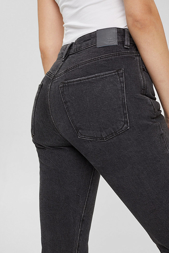 Stevige cropped jeans van biologisch katoen