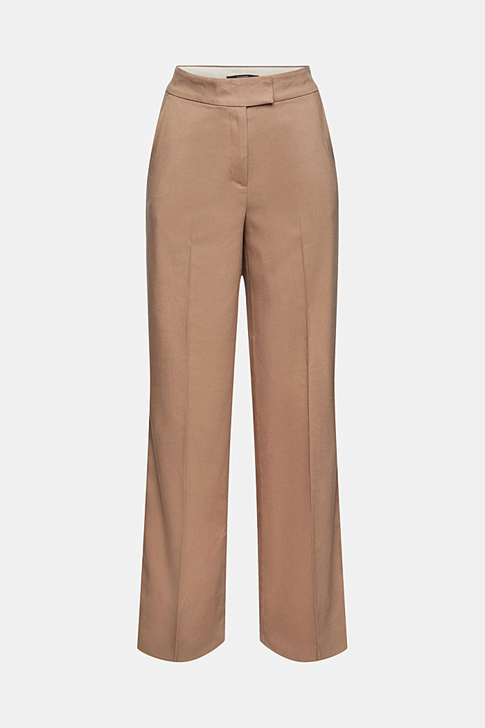 Reciclado: pantalón ancho con tacto de franela, TAUPE, detail image number 7