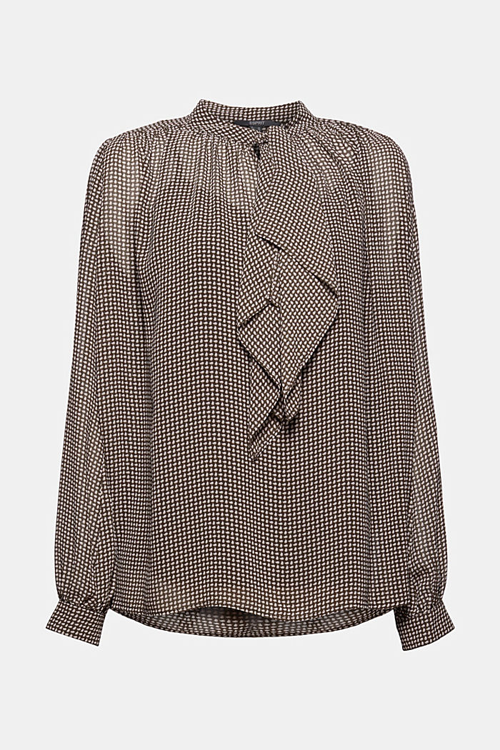 Gerecycled: chiffon blouse met strikbandjes