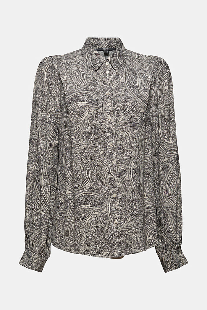 Blouse with statement sleeves and a paisley print