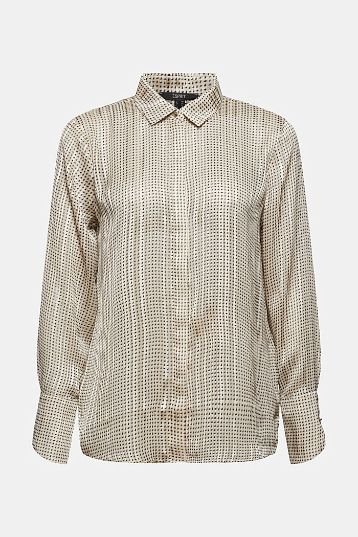 Glittering semi-sheer chiffon blouse