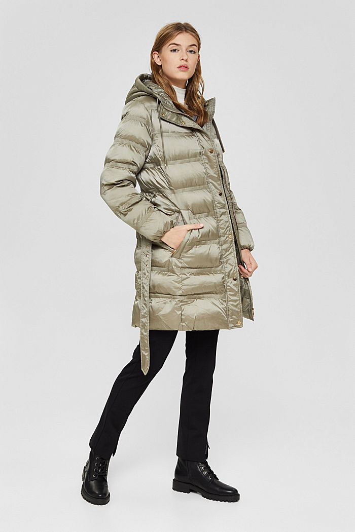 Recycled: quilted coat with 3M™ Thinsulate™, LIGHT KHAKI, detail image number 1