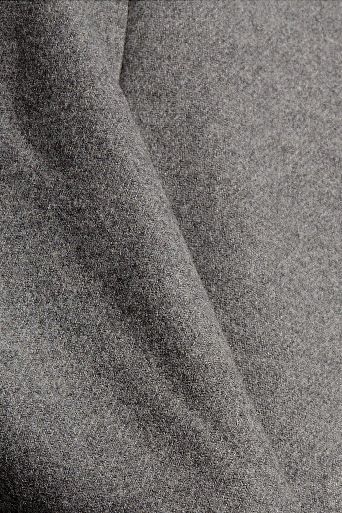Aus Woll-Mix: langer Mantel, LIGHT GREY, detail image number 4
