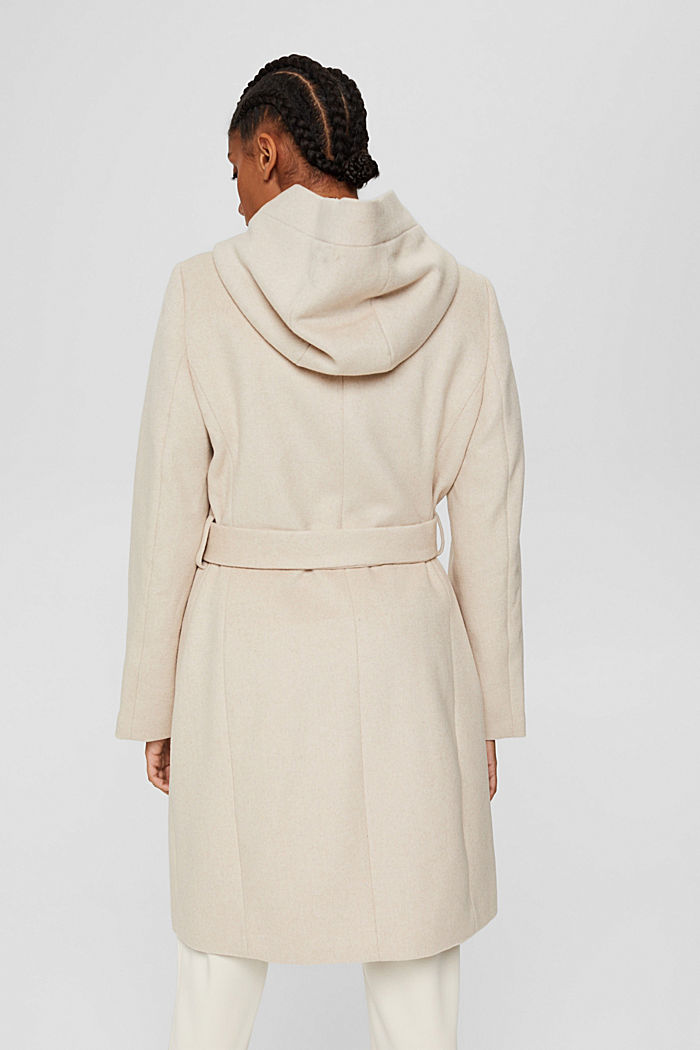 Reciclado: abrigo en mezcla de lana con capucha, ICE, detail image number 3