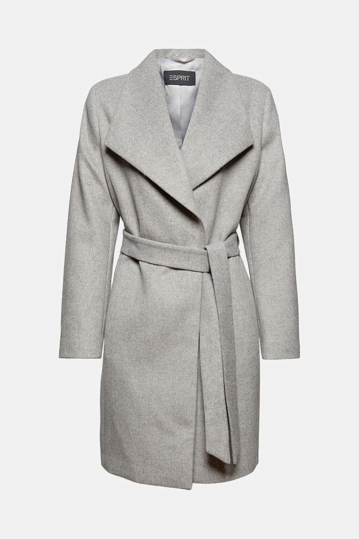 Wool blend: coat with a large collar