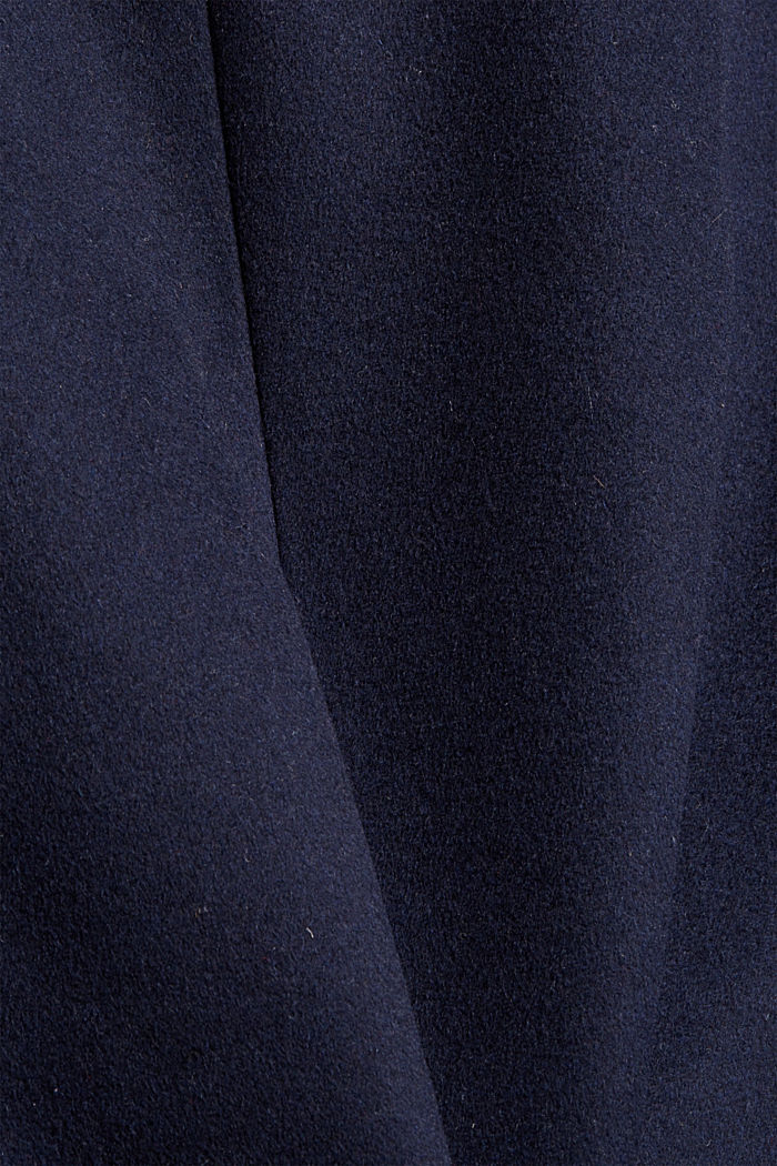 Recycelt: Mantel aus Woll-Mix, NAVY, detail image number 4